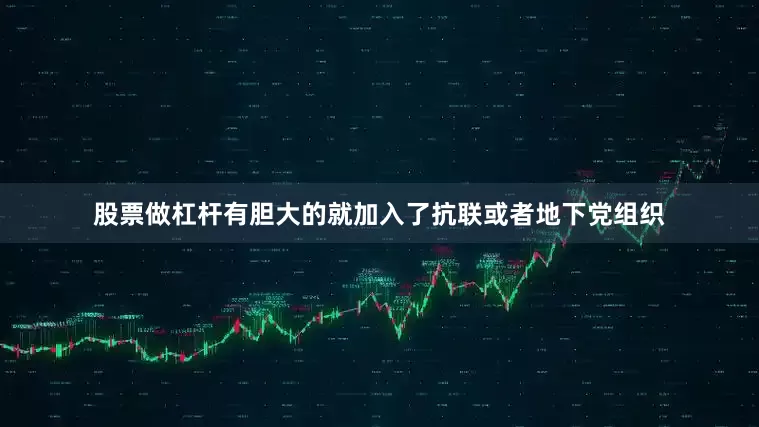 股票做杠杆有胆大的就加入了抗联或者地下党组织