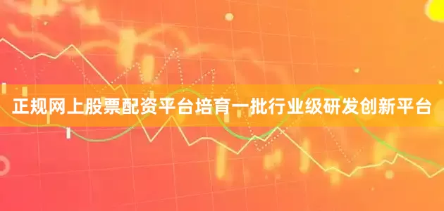 正规网上股票配资平台培育一批行业级研发创新平台