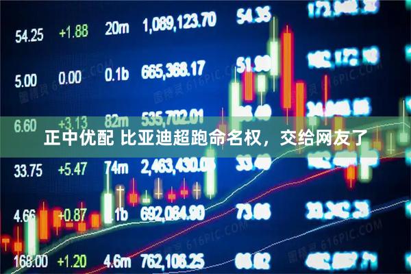 正中优配 比亚迪超跑命名权，交给网友了
